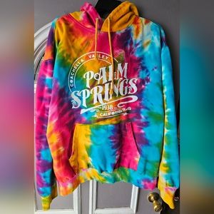 Tye Dye Coachella valley Palm Springs CA Oversized hoodie unisex (g53)